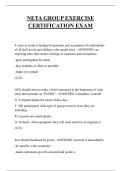NETA GROUP EXERCISE CERTIFICATION EXAM QUESTIONS AND ANSWERS 2025