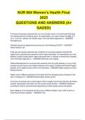 NUR 684 Exam 2025 QUESTIONS AND ANSWERS A&plus; Graded