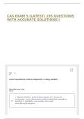 CAS EXAM 5 &lpar;LATEST&rpar; 195 QUESTIONS WITH ACCURATE SOLUTIONS&excl;&excl;