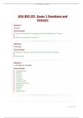 ASU BIO 201&comma; Exam 1 Questions and Answers