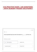 CVA PRACTICE EXAM &vert; 100 QUESTIONS &vert; WITH ALREADY PASSED SOLUTIONS&excl;&excl;