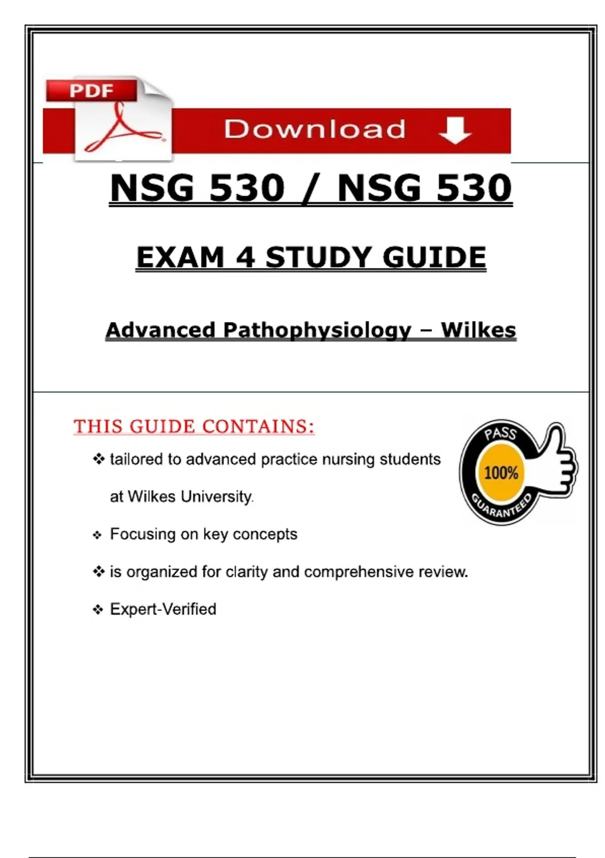 Advanced Pathophysiology – NSG 530 – Exam 4 Study Guide – Wilkes ...