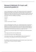 Research Methods Ch 5 quiz well answered graded A&plus;