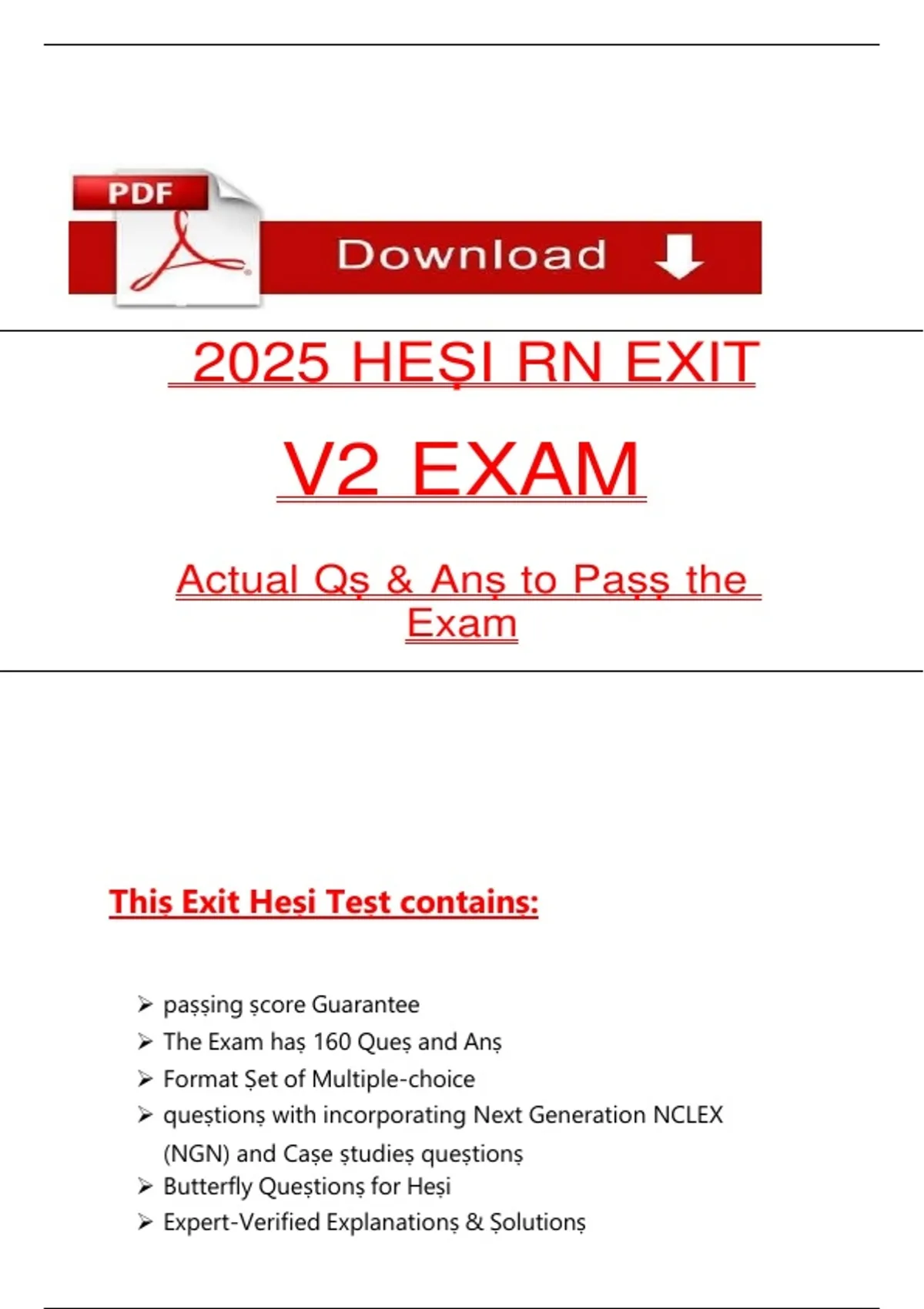 2025 Hesi Exit Exam V2 Actual Qs Ans To Pass The Exam Ngn Style Qs
