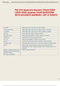 FAE &lpar;Fire Apparatus Engineer&rpar; Illinois EXAM  &lpar;2025&sol;2026&rpar; Updated&colon; EXAM QUESTIONS  WITH ACCURATE ANSWERS &vert; GET IT RIGHT&excl;