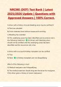 NRCME &lpar;DOT&rpar; Test Bank &vert; Latest 2025&sol;2026 Update &vert; Questions with Approved Answers &vert; 100&percnt; Correct&period;