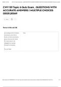 CWV 101 Topic 6 Quiz Exam &comma; QUESTIONS WITH ACCURATE ANSWERS &vert; MULTIPLE CHOICES &vert;20252026&excl;&excl;