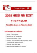 Pass your 2025 PN HESI Exit Exam V1 - V7 Questions and Rationalized Answers&semi; &lpar;NGN & Case studies&rpar;&comma; 100&percnt; Verified