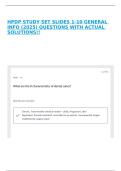 HPDP STUDY SET SLIDES 1-10 GENERAL INFO &lpar;2025&rpar; QUESTIONS WITH ACTUAL SOLUTIONS&excl;&excl;