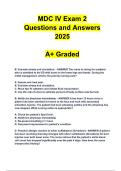 MDC IV Exam 2 Questions and Answers 2025 A&plus; Graded