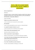 MANA 3001 EXAM REVISION QUESTIONS WITH CORRECT ANSWERS
