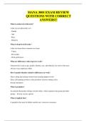 MANA 3001 EXAM REVIEW QUESTIONS WITH CORRECT ANSWERS