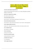 MANA 3001 EXAM PRACTICE QUESTIONS WITH CORRECT ANSWERS