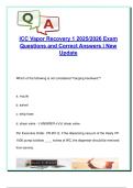 ICC Vapor Recovery Exam 2025&sol;2026 &ndash; 100&plus; Verified Questions & Answers on Phase I & II Systems&comma; CARB EO Compliance&comma; Overfill Prevention & Vapor Hardware