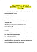 MAN 4401 EXAM REVISION QUESTIONS AND 100&percnt; CORRECT ANSWERS