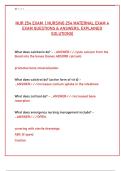 NUR 254 Maternal Exam 4 Study Guide&colon; Nursing Questions & Answers Explained