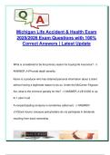 Michigan Life & Accident Insurance Exam 2025&sol;2026 &ndash; 200&plus; Verified Questions & Answers on Policy Types&comma; Riders&comma; Annuities&comma; Disability&comma; Group Coverage & Licensing Laws
