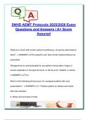 120&plus; SNHD AEMT Exam Questions & Answers &vert; 2025&sol;2026 Protocol Review &vert; Trauma&comma; Stroke&comma; OB Emergencies&comma; Medications&comma; Shock&comma; Peds & More
