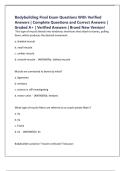 Bodybuilding Final Exam Questions With Verified Answers &vert; Complete Questions and Correct Answers &vert; Graded A&plus; &vert; Verified Answers &vert; Brand New Version&excl;