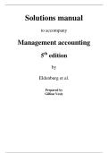  Solutions Manual Management Accounting 5th Edition by Leslie G&period; Eldenburg All Chapters 