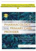 TEST BANK For Edmunds' Pharmacology for the Primary Care Provider&comma; 5th Edition by Zambroski & Rebecca M Lutz &vert; Verified Chapter's 1 - 73 &vert; Complete Newest Version A&plus;