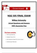 NSG 505 &ndash; Final Exam &lpar;Latest 2025 &sol; 2026&rpar; &ndash; Verified Questions & Detailed Answers