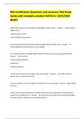 WSI Certification Questions and answers&sol; WSI Study Guide with complete solution RATED A&plus; 2025&sol;2026 NEW&excl;&excl;
