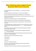 Ohio stationary steam engineer Exam Questions With Correct Answers 