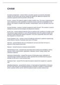 CHAM QUESTIONS AND ANSWERS 2025