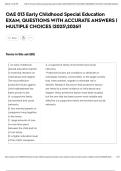 OAE 013 Early Childhood Special Education  EXAM&comma; QUESTIONS WITH ACCURATE ANSWERS &vert; MULTIPLE CHOICES &vert;20252026&excl;&excl;