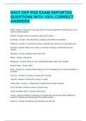NAVY DEP PQS EXAM REPORTED QUESTIONS WITH 100&percnt; CORRECT ANSWERS 