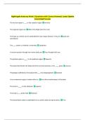 Nightingale Anatomy Week 1 Questions with Correct Answers&vert; Latest Update  Guaranteed Success 