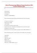 NURS Pharmacology Midterm Exam 2025 &ndash; Questions with Correct Answers &lpar;Latest Update&comma; Graded A&plus;&rpar;