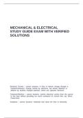 Mechanical & Electrical Study Guide exam with verified solutions