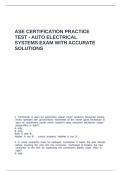 ASE Certification Practice Test - Auto Electrical Systems exam with accurate solutions