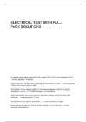 ELECTRICAL TEST WITH FULL PACK SOLUTIONS