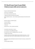 NY Real Estate State Exam &lpar;Mult Choice&rpar; exam with correct answers&period;