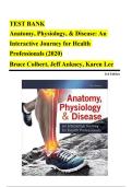 Test Bank for Anatomy&comma; Physiology & Disease&colon; An Interactive Journey for Health Professionals 3rd Edition