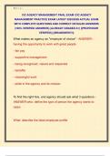 CIC AGENCY MANAGEMENT FINAL EXAM &sol;CIC AGENCY  MANAGEMENT PRACTICE EXAM LATEST 2025&sol;2026 ACTUAL EXAM  WITH COMPLETE QUESTIONS AND CORRECT DETAILED ANSWERS  &lpar;100&percnt; VERIFIED ANSWERS&rpar; &vert;ALREADY GRADED A&plus;&vert; &vert;&vert;PROFESSOR  VERIFIED&vert;&vert; &vert;&vert;BRANDNEW&excl;&excl;&excl;&vert;&vert; 