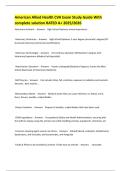 American Allied Health CVA Exam Study Guide With complete solution RATED A&plus; 2025&sol;2026 