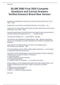 BLAW 2080 Final 2025 Complete  Questions and Correct Answers  Verified Answers Brand New Version