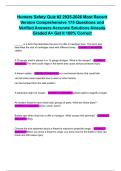 Hunters Safety Quiz &num;2 2025-2026 Most Recent Version Comprehensive 175 Questions and Verified Answers Accurate Solutions Already Graded A&plus; Get it 100&percnt; Correct