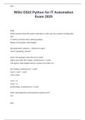 WGU D522 Python for IT Automation  Exam 2025