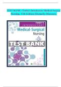 Timby's Introductory Medical-Surgical Nursing 13th Edition Moreno Test Bank , Complete Verified Chapters 1-72|| NEWEST