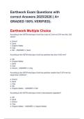Earthwork Exam Questions with correct Answers 2025&sol;2026 &lpar; A&plus; GRADED 100&percnt; VERIFIED&rpar;&period;
