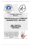 TPN3704 Assignment 1 &lpar;COMPLETE ANSWERS&rpar; 2025 - DUE 2025&period;