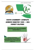 CUS3701 Assignment 2 &lpar;COMPLETE ANSWERS&rpar; 2025 - DUE 2025&semi; 100&percnt; correct solutions and explanations&period; 