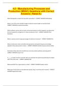 4&period;0 &ndash; Manufacturing Processes & Production &lpar;MSSC&rpar; Exam Questions with Correct Answers &vert; Rated A&plus; &lpar;2025 Update&rpar;