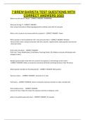 Brew Barista Test Questions with Correct Answers &ndash; 2025