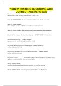 Brew Training Questions with Correct Answers &ndash; 2025